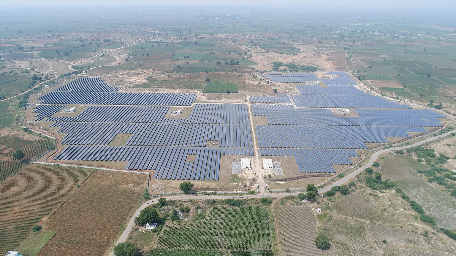 AI illustration: Solar power plant in Telangana, India