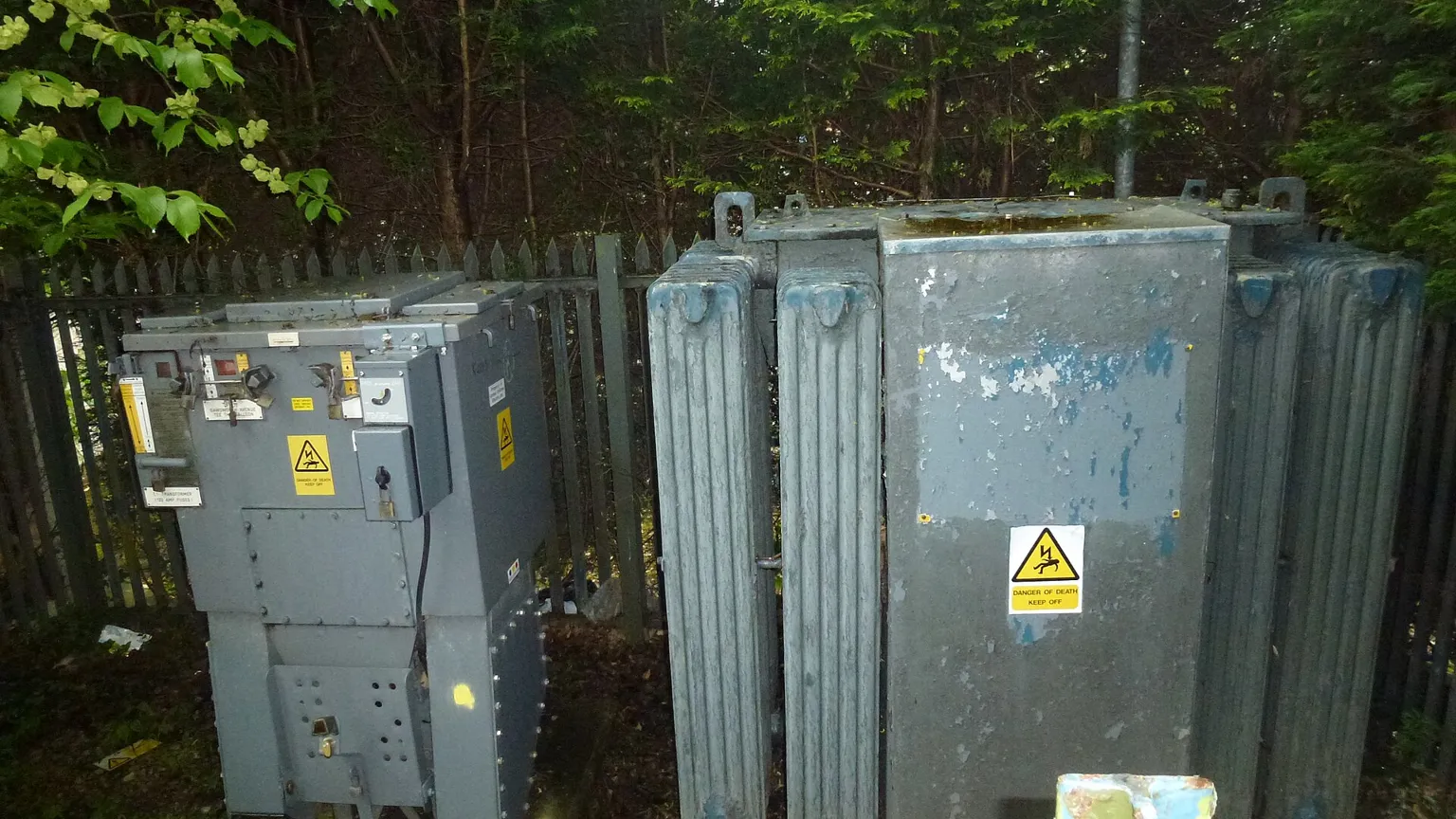 AI illustration: Electrical substation equipment