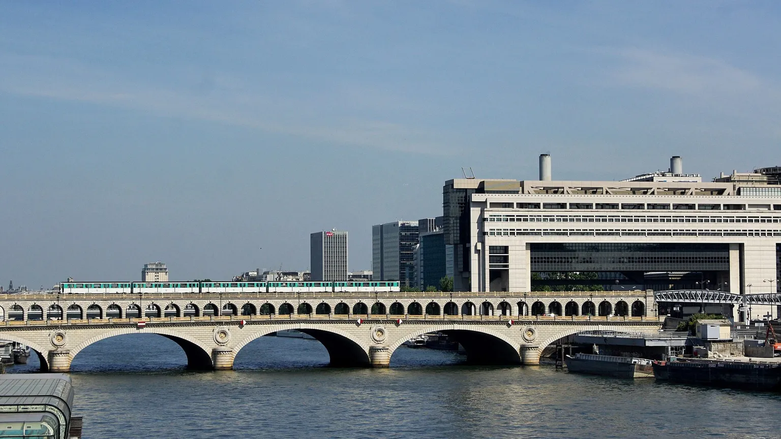 The French economy and finance ministry at Bercy beside the Seine in Paris