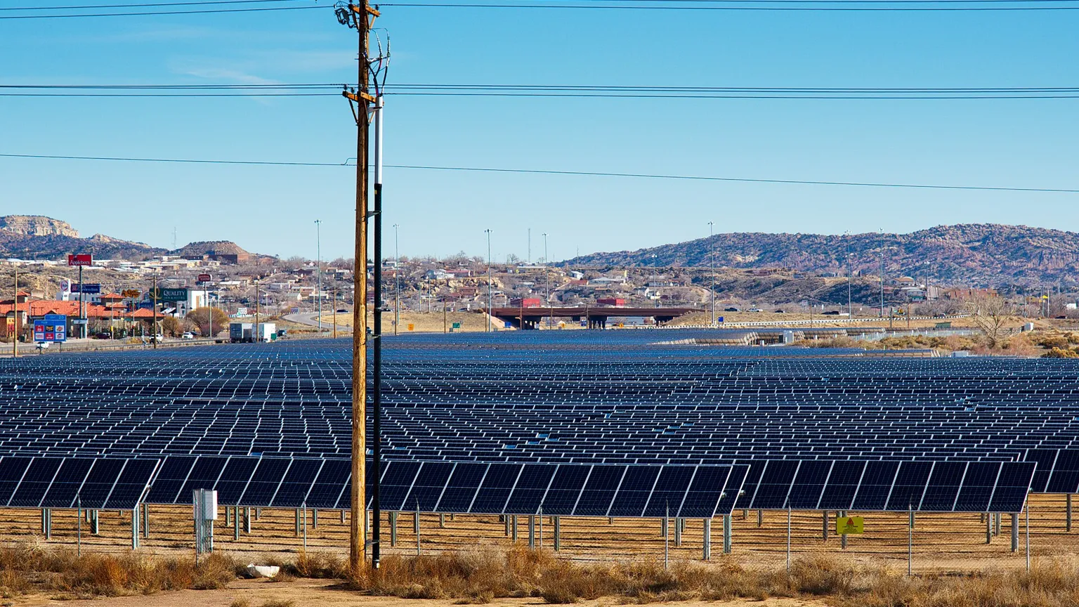 A solar farm in the United States
