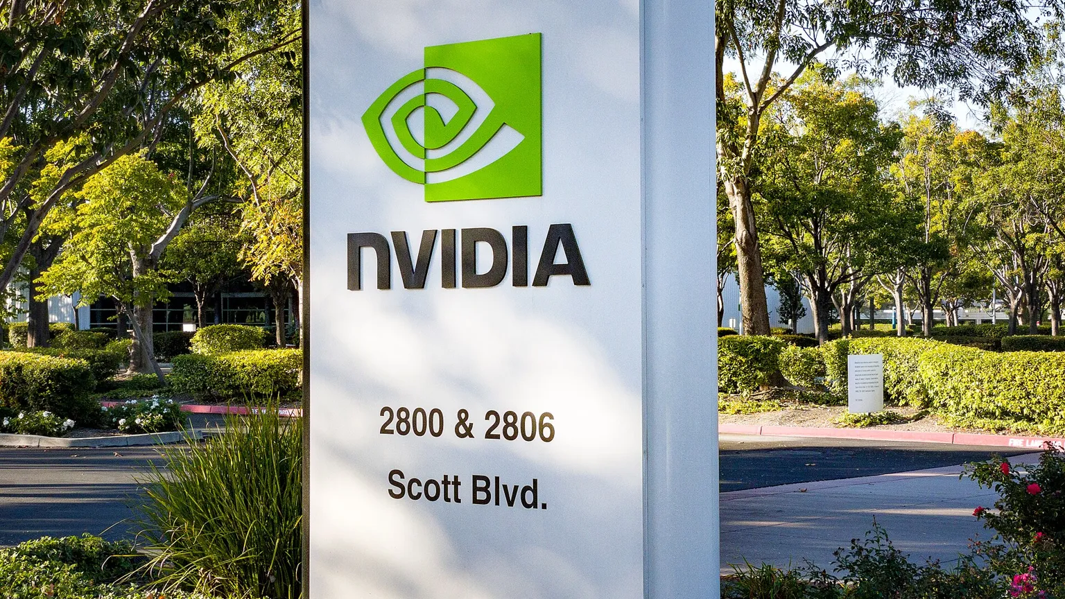 A sign outside an Nvidia building