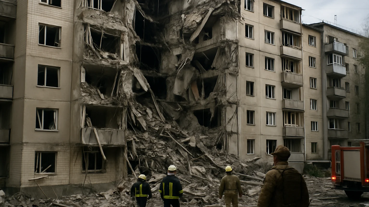 Russian Strikes Kill at Least 19 Across Ukraine on Putin's Birthday — unique editorial hero, Geopolitics desk