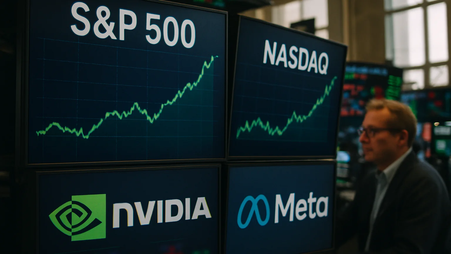 S&P 500 Notches First Record Close in Two Months as Big Tech Leads — unique editorial hero, Stocks desk