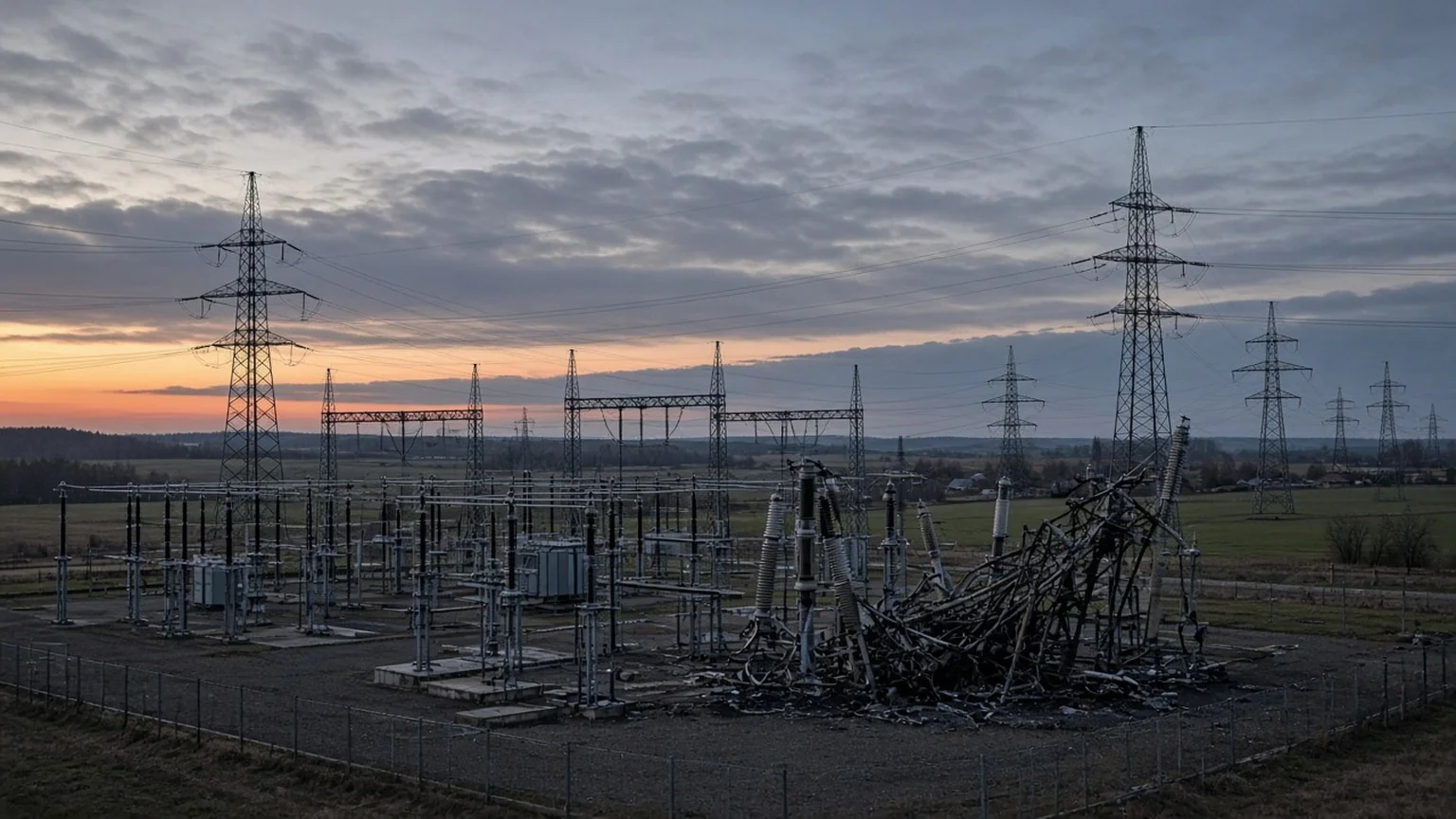 AI illustration: Photorealistic AI-generated scene illustrating: Trump Claims Russia-Ukraine ‘Energy Ceasefire’ as Kyiv Reports New Strikes