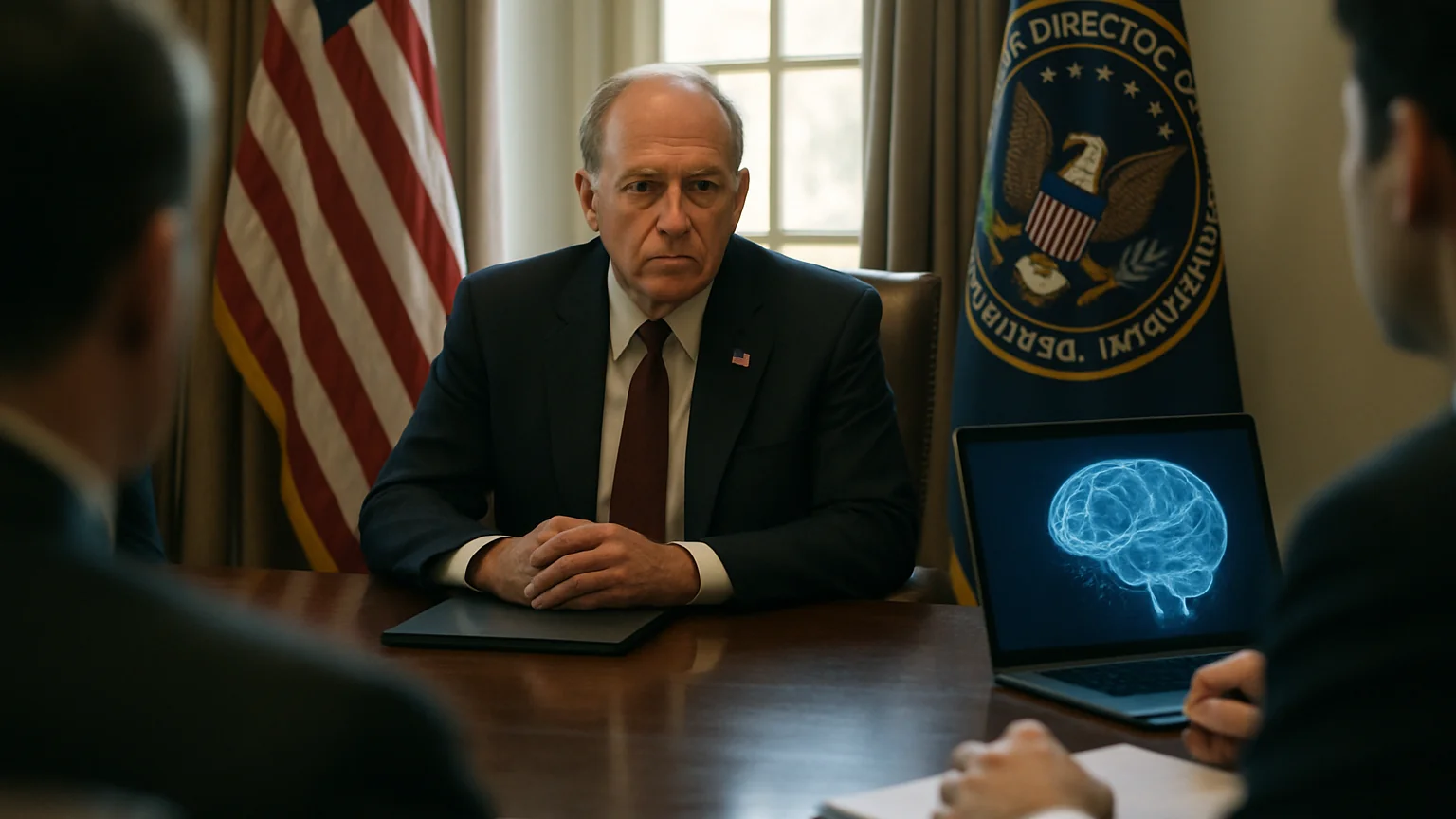 Trump Puts Intelligence Chief in Charge of New "Super Intelligence Force" — unique editorial hero, Ai desk