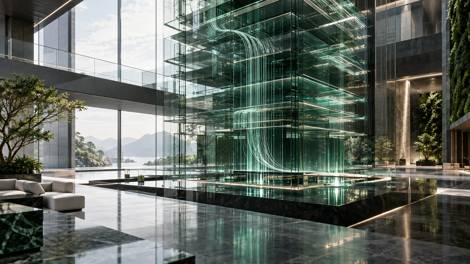 Cloud infrastructure and digital architecture — conceptual editorial illustration